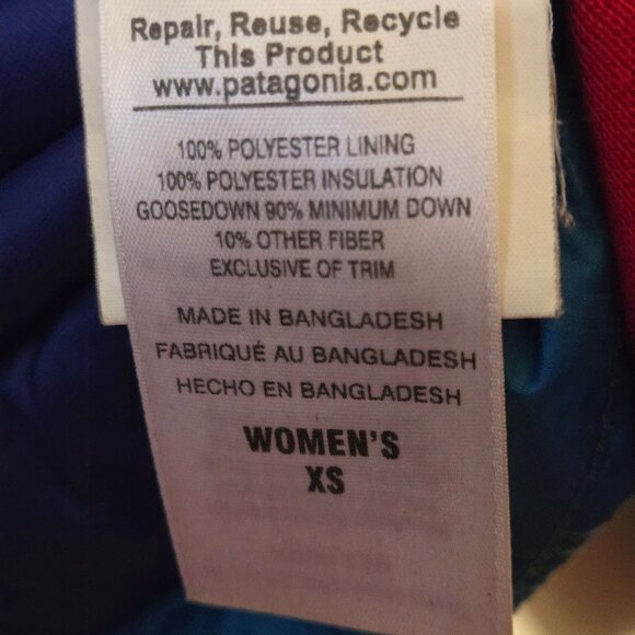 Patagonia Nano Puff Insulated Jacket Blue Down Full Zip Size XS - Picture 8 of 8